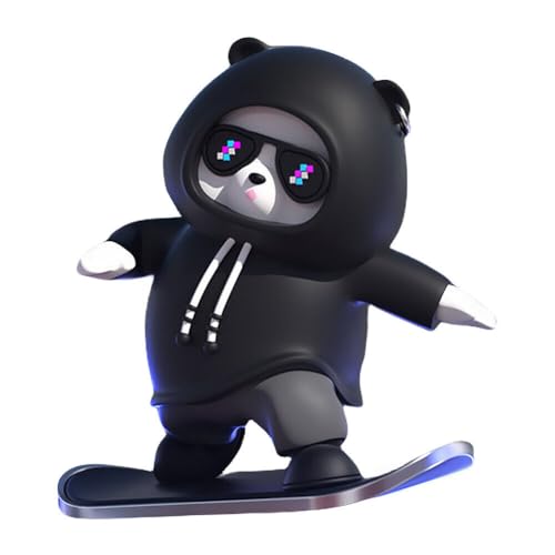 Swabs® New Skateboarding Bear Car Ornament - Funny Skater Bear Interior Decoration Dashboard Decor - Image 1