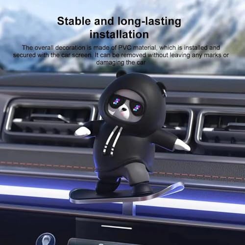 Swabs® New Skateboarding Bear Car Ornament - Funny Skater Bear Interior Decoration Dashboard Decor - Image 5