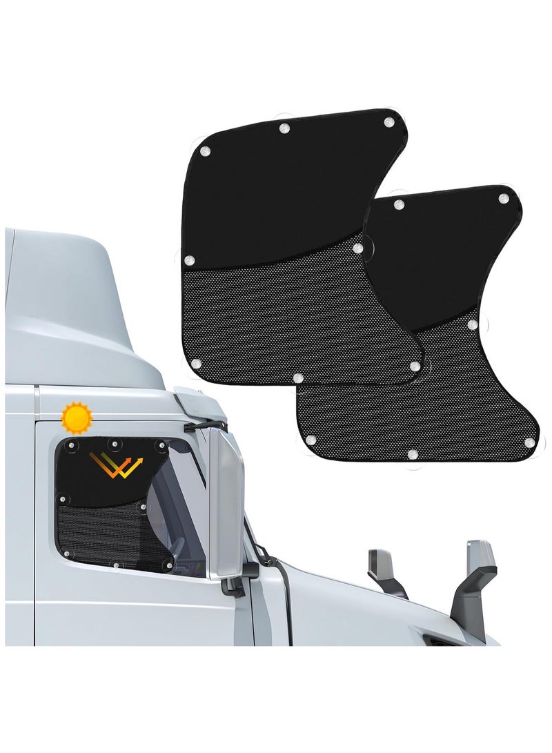 general 2-piece semi-truck side window sunshade for all types of trucks UV protection Easy to install - Image 1