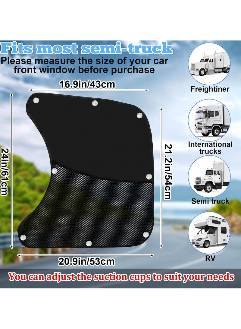 general 2-piece semi-truck side window sunshade for all types of trucks UV protection Easy to install - Image 2