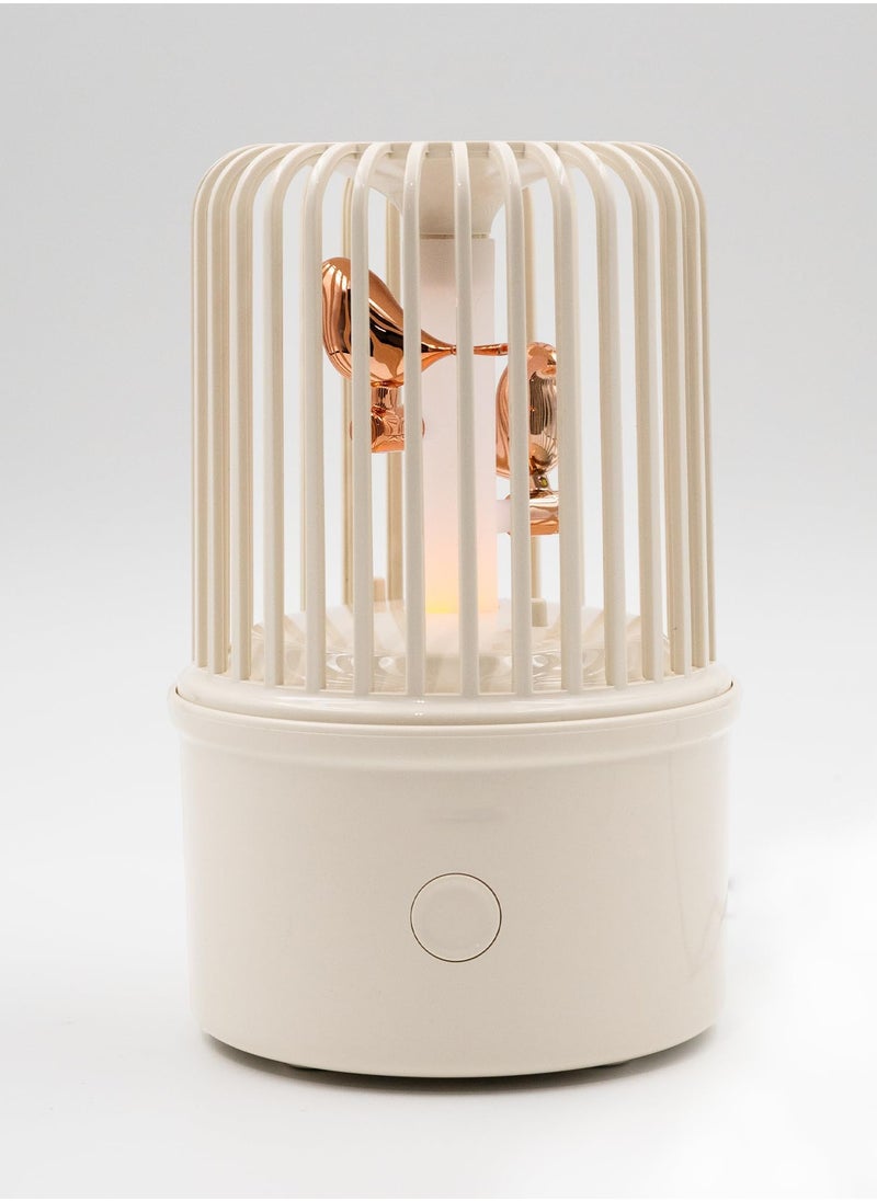 Excefore - Portable Mini Humidifier, Bird Cage Design Aromatherapy Diffuser, Three Musical Modes, Warm Light, Suitable for Home Office Yoga Spa - Image 1