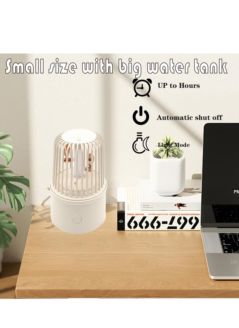 Excefore - Portable Mini Humidifier, Bird Cage Design Aromatherapy Diffuser, Three Musical Modes, Warm Light, Suitable for Home Office Yoga Spa - Image 1