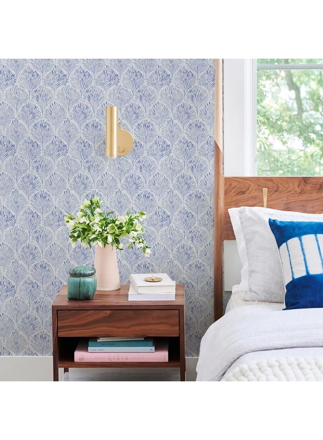 Simon&Siff Modern Wallpaper Peel and Stick Boho Contact Paper Blue Geometric Wallpaper Removable Waterproof Self Adhesive Wall Paper for Bedroom Cabinets Decor 120" x 17.3" - Image 5
