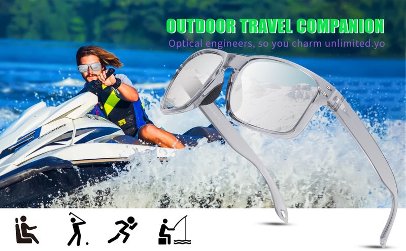 FEISEDY FEISEDY Classic Polarized Square Sunglasses Men Women UV Protection Sun Glasses Cycling Driving Sports Glasses B2234  - Image 5