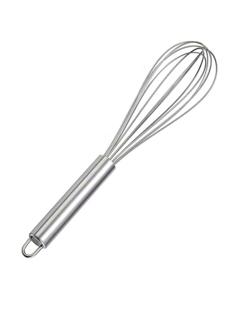 Generic Stainless Steel Hand Whisk – Durable Manual Egg Beater for Mixing Eggs, Cream, Sauces & Light Batter – Easy-to-Clean Kitchen Whisk with Comfortable Handle - Image 1