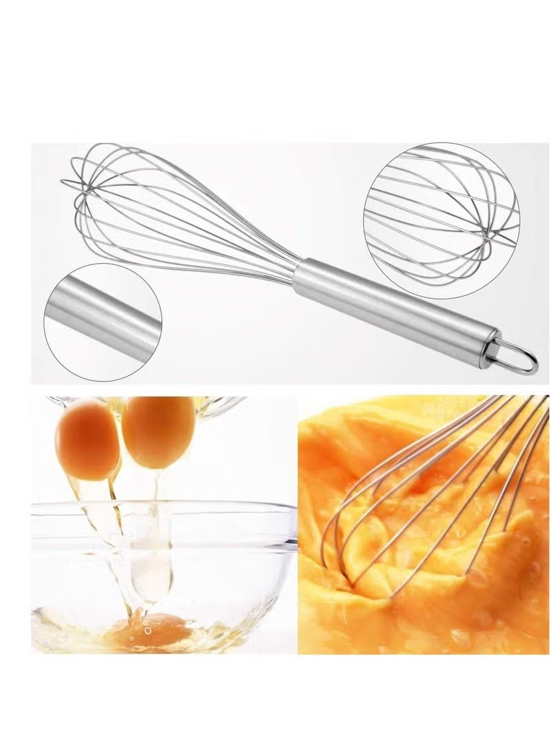 Generic Stainless Steel Hand Whisk – Durable Manual Egg Beater for Mixing Eggs, Cream, Sauces & Light Batter – Easy-to-Clean Kitchen Whisk with Comfortable Handle - Image 5