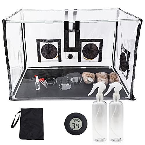 Large Still Air Box Mushroom Mycology Fume Hood Propagation StationsGrow Kit Mushroom Grow Bags Your Monotub Kit Mushroom Planting BagTent for Spores Horticulture Supplies 315 205 205inch