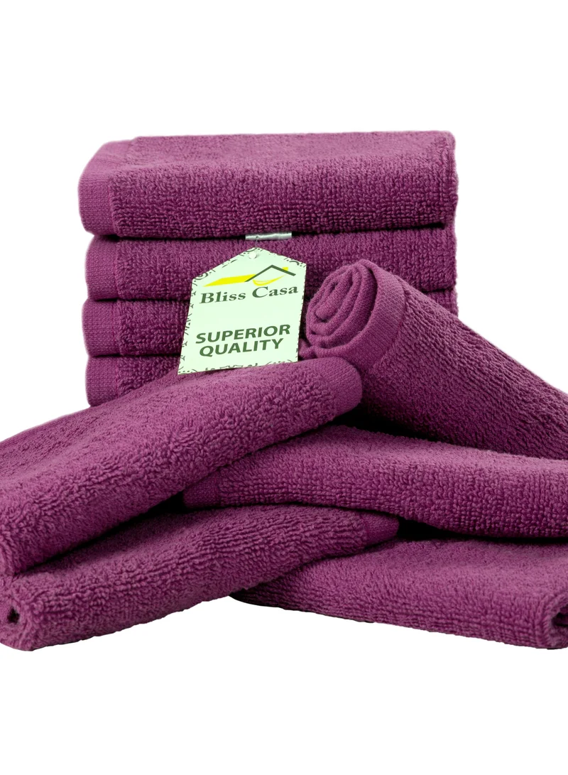 بليس كاسا Bliss Casa 100% Combed Cotton Washcloths (12 Pack, 30 x 30 CM) - 500 GSM Washcloth, Face towel Set Highly Absorbent Quick Dry and Soft Towels