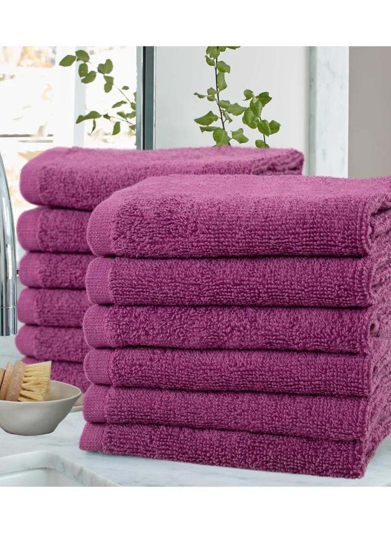 بليس كاسا مناشف وجه قطنية مشطوفة 100% من Bliss Casa (عبوة 12 قطعة، 30 × 30 سم) - 500 GSM، فائقة الامتصاص، سريعة الجفاف وناعمة