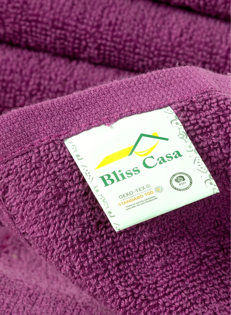 بليس كاسا مناشف وجه قطنية مشطوفة 100% من Bliss Casa (عبوة 12 قطعة، 30 × 30 سم) - 500 GSM، فائقة الامتصاص، سريعة الجفاف وناعمة