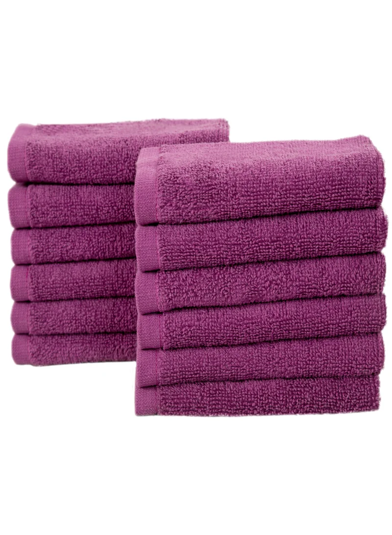 بليس كاسا مناشف وجه قطنية مشطوفة 100% من Bliss Casa (عبوة 12 قطعة، 30 × 30 سم) - 500 GSM، فائقة الامتصاص، سريعة الجفاف وناعمة
