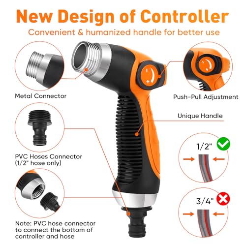 Mypin 16 IN 1 Car Wash Foam Gun, Foam Cannon,Adjustable Hose Wash Sprayer with 2.5 to 6 Bars Foam Blaster,Wash Mitten &Towel,Suitable for Car Cleaning and Garden Use with 1/2” Quick Connector - Image 4