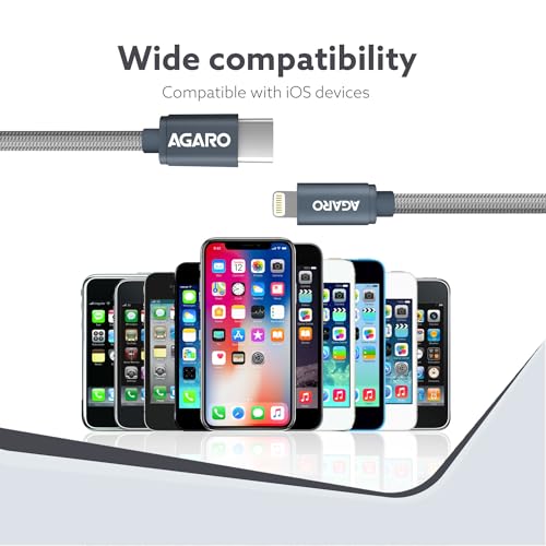 AGARO Blaze Type C to Lightning Nylon Braided cable 1M - Image 5