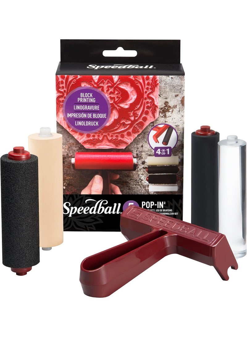 سبيد بول مجموعة بكرات قابلة للتبديل مقاس 4 بوصات من المطاط الإسفنجي والمطاط الصلب والأكريليك - Image 2