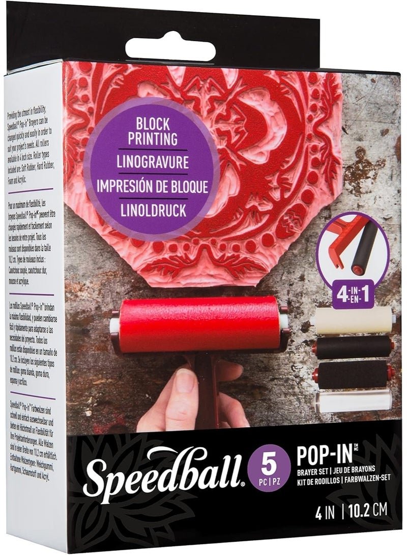 سبيد بول مجموعة بكرات قابلة للتبديل مقاس 4 بوصات من المطاط الإسفنجي والمطاط الصلب والأكريليك - Image 3