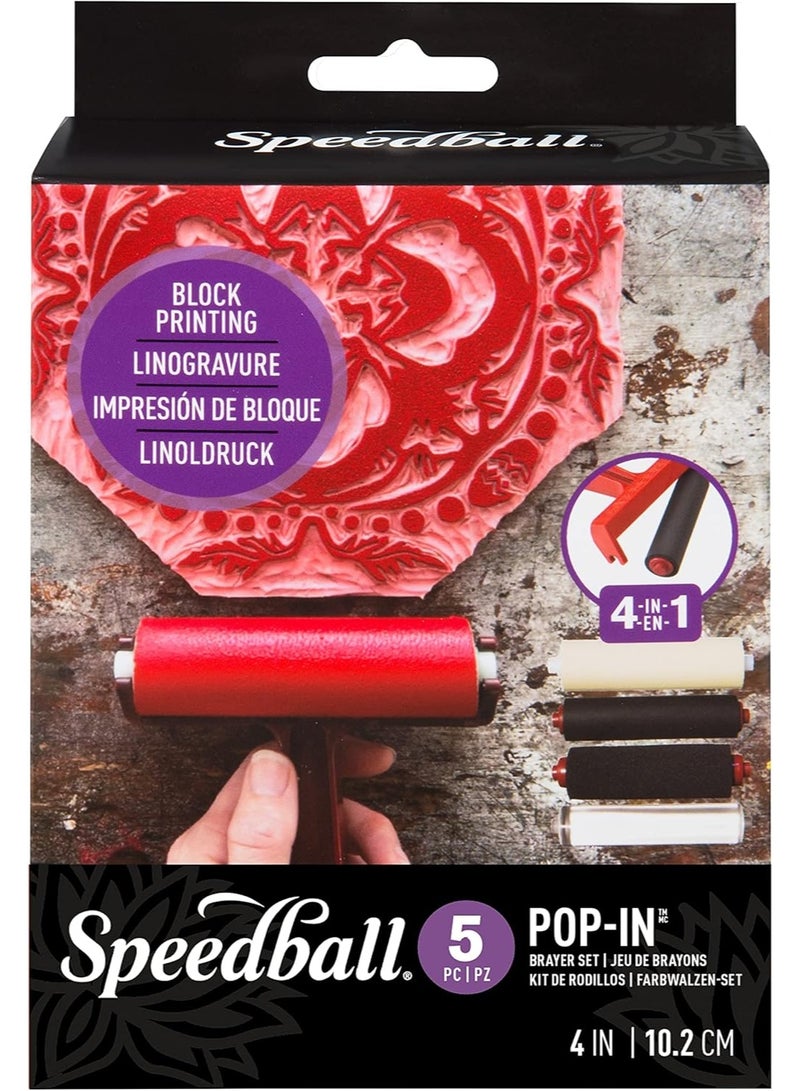 سبيد بول مجموعة بكرات قابلة للتبديل مقاس 4 بوصات من المطاط الإسفنجي والمطاط الصلب والأكريليك - Image 1