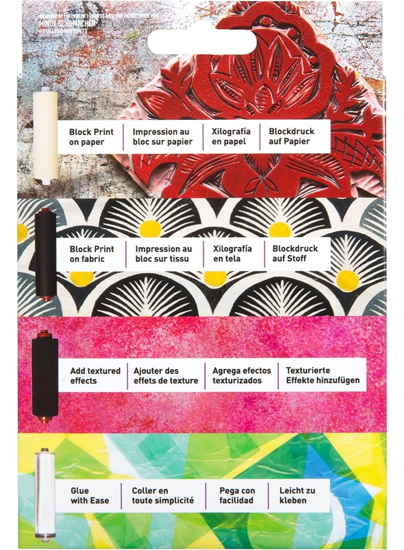 سبيد بول مجموعة بكرات قابلة للتبديل مقاس 4 بوصات من المطاط الإسفنجي والمطاط الصلب والأكريليك - Image 4