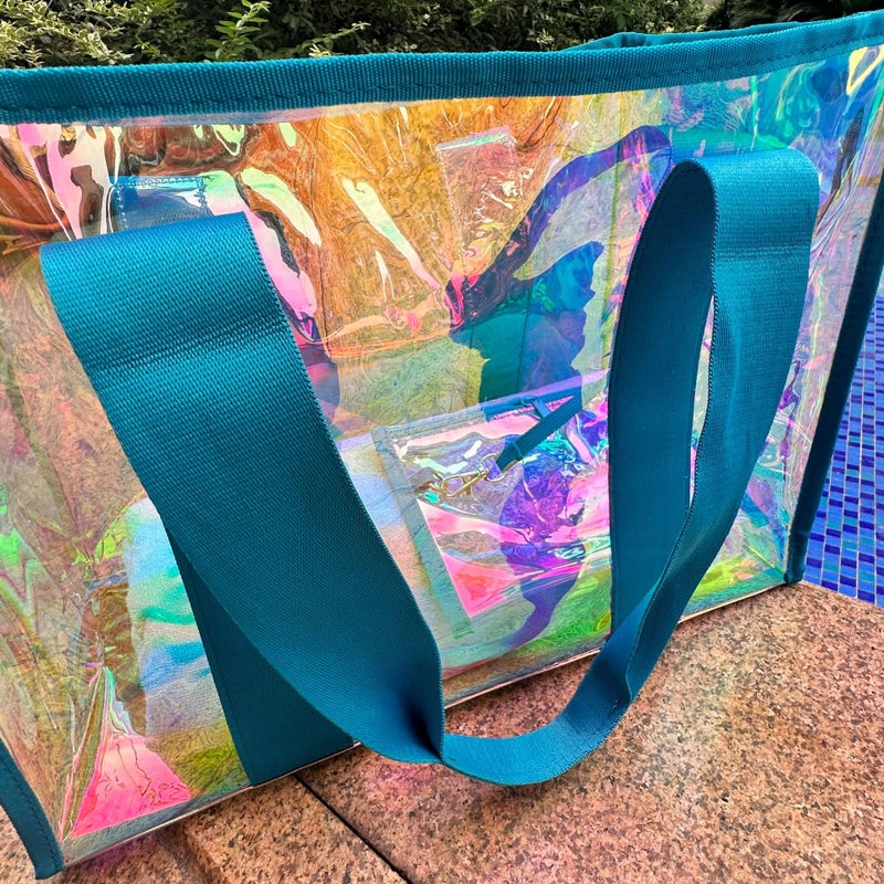 Waterproof PVC Large Tote Bag with Pouch Set - Image 2