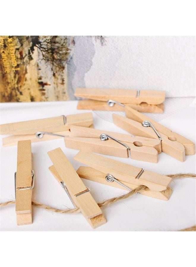 9Pcs of Small Wooden Drying Clips - Image 1