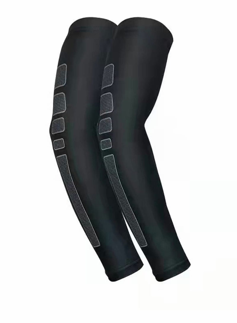 Excefore Compression Arm Sleeves Basketball Arm Guard Sports Guard Apply To Tennis Badminton Riding Taekwondo Breathable Long Guard Elbow Wrist Guard Sleeve 1 Pair - Image 1