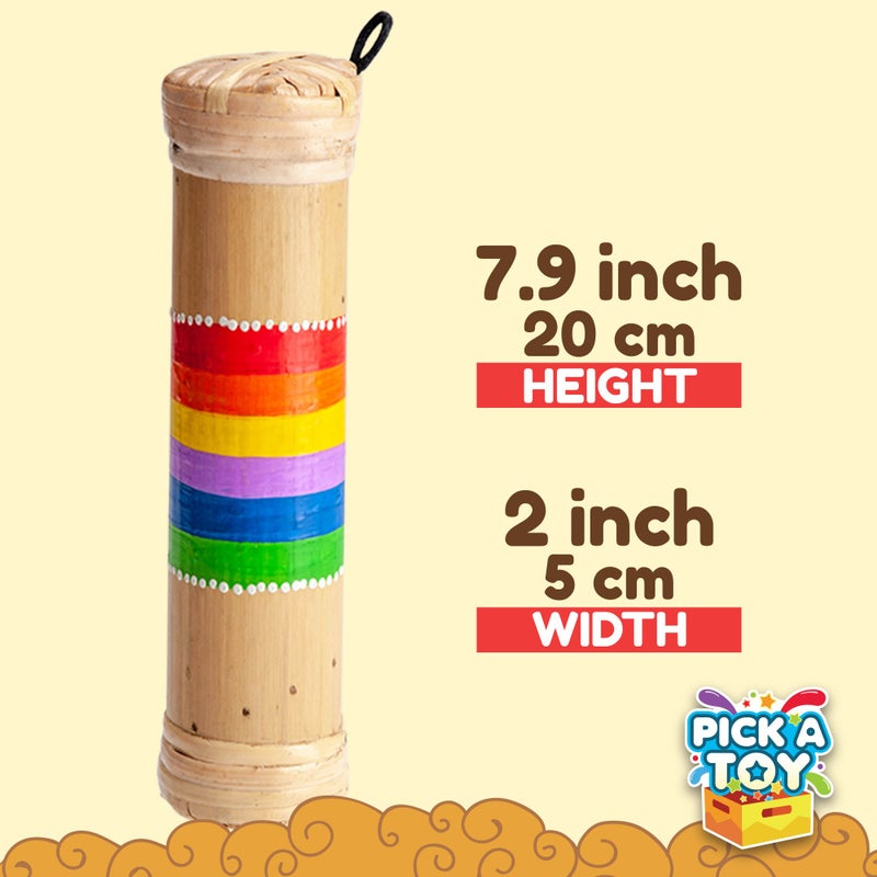 PICK A TOY Rain Stick Baby Toy for Kids and Adults Wooden Sensory Tubes Rainmaker Sounds Musical Classroom Instrument for Boys and Girls - Image 2