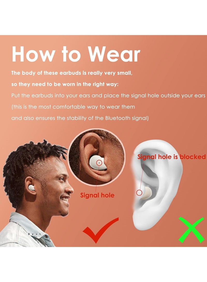 AROAQ Invisible Sleep Earbuds Wireless Smallest Lightest Tiny Noise Cancelling Ear Buds for Sleeping Quiet-Comfort Mini Sleepbuds Bluetooth 5.3 Hidden Headphones for Side Sleepers/Work - Image 5