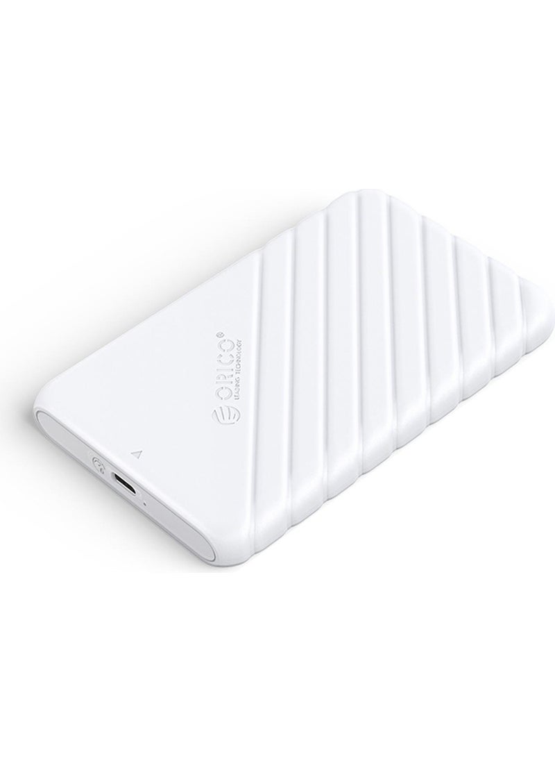 Orico Orıco Type-C To Type-C Usb3.1 Gen1 6gbps 2.5” Inch Sata SSD Hard Disk Box White  - Image 1