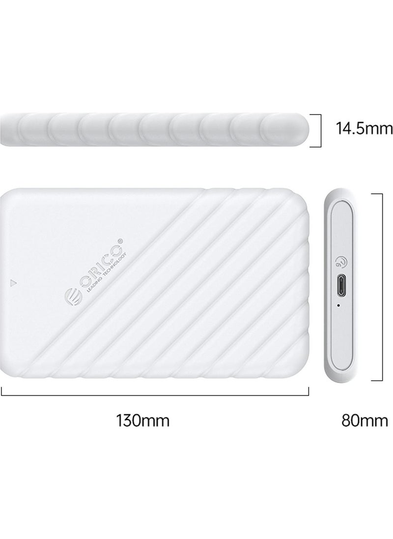 Orico Orıco Type-C To Type-C Usb3.1 Gen1 6gbps 2.5” Inch Sata SSD Hard Disk Box White  - Image 2