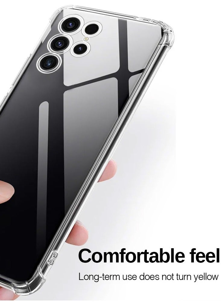 Wtech TPU Bumper Corners With Hard PC Case Cover For Samsung Galaxy S24 Ultra 5G 2024 Clear - Image 5