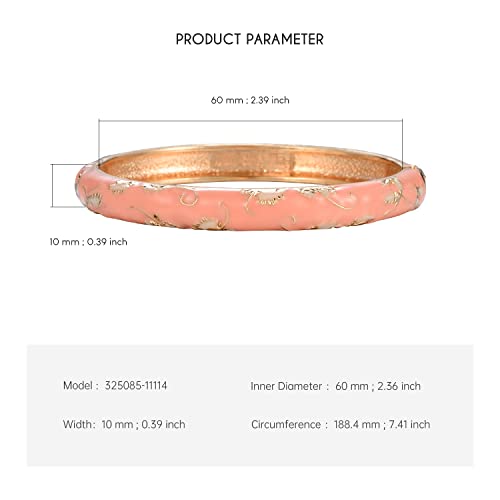wynameleri Lastest Enamel Pink Bangle Bracelet for Women in Gift Box - Image 4