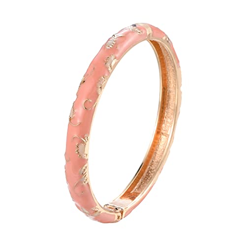 wynameleri Lastest Enamel Pink Bangle Bracelet for Women in Gift Box - Image 1