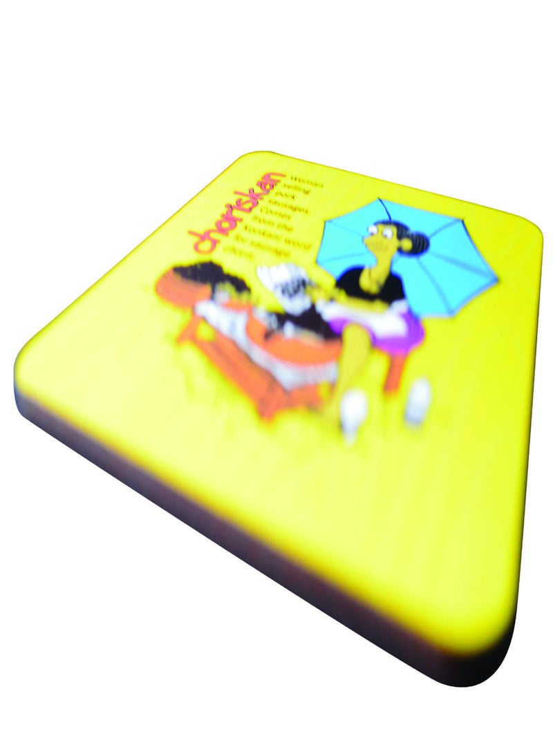 GOA2GULF Blutoad Coaster 90x90 mm MDF with Foam Base - Choriskan (Blue Umbrella) - Image 2