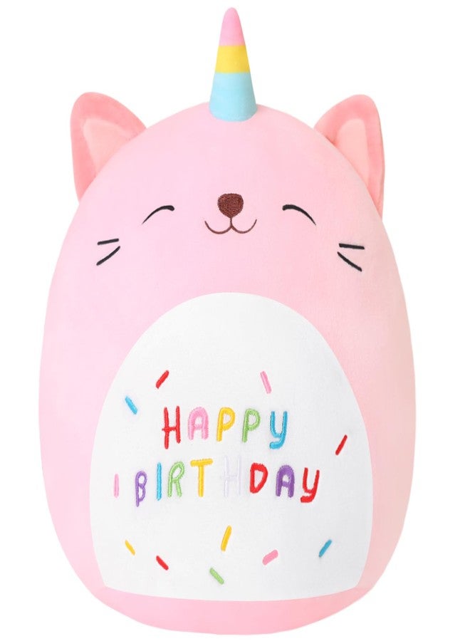 SQEQE Cat Plush Toy Unicorn Cat Stuffed Animal Cute Birthday Cat Plushies Pillow Soft Plushie Doll Gifts for Kid Decor(Pink Caticorn, 10 Inch) - Image 1