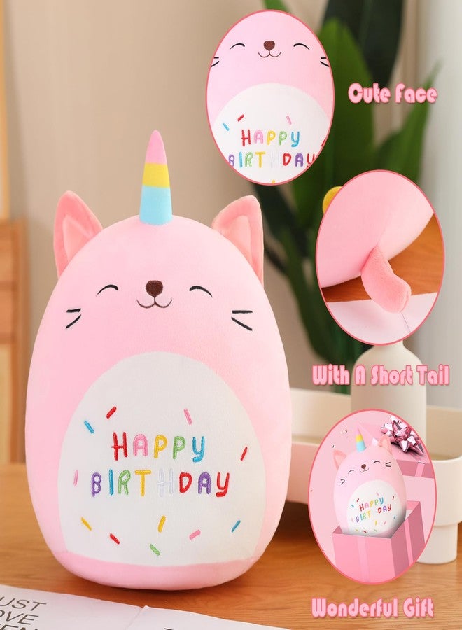 SQEQE Cat Plush Toy Unicorn Cat Stuffed Animal Cute Birthday Cat Plushies Pillow Soft Plushie Doll Gifts for Kid Decor(Pink Caticorn, 10 Inch) - Image 2