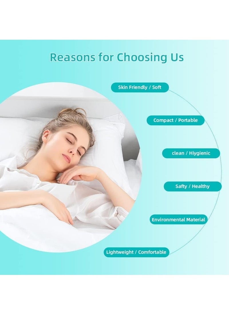 Anmi 2 Packs Disposable Bed Sheets  (King Size 90×86 Inch) - Portable Travel Bedding  Set with 2 Bed Sheet 2 Quilt Cover and 4 Pillowcase | Hygienic Hotel Essentials for Business Trips, Hajj/ Umrah  - White - Image 2