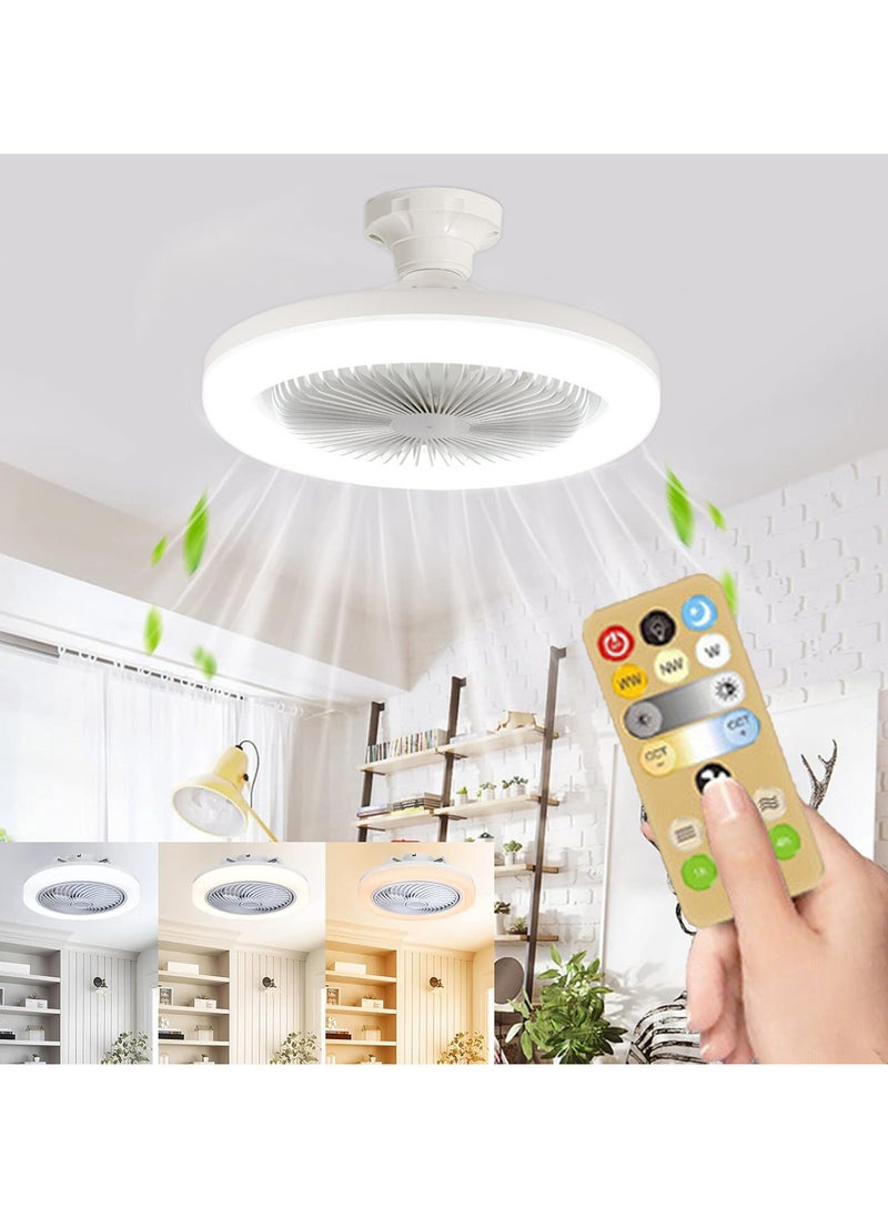 YQbest - Ceiling Fan With Lights Modern Indoor Low Profile Bladeless Enclosed For Bedroom/Living Room/Small Space - Image 1