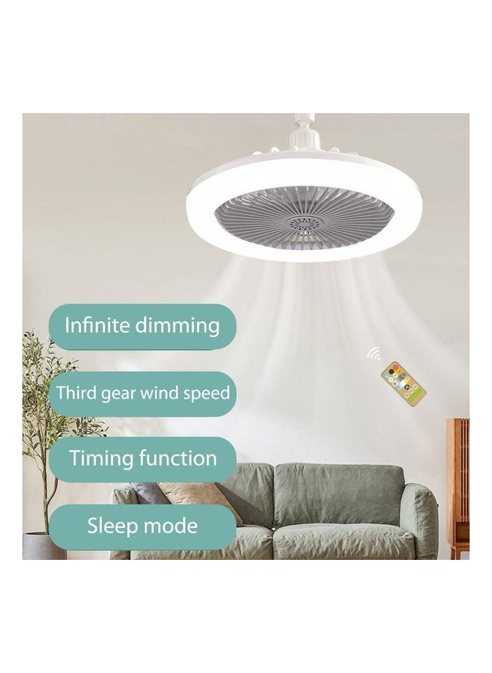 YQbest - Ceiling Fan With Lights Modern Indoor Low Profile Bladeless Enclosed For Bedroom/Living Room/Small Space - Image 1