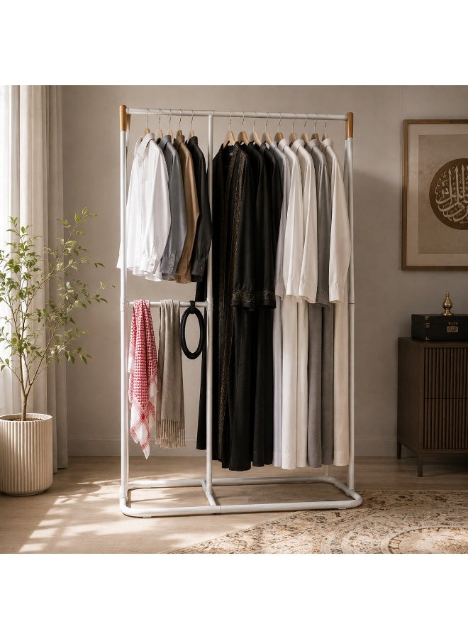 Living Modern Metal Clothing Stand – Sturdy Rectangular Base for Long and Short Garments - Image 5