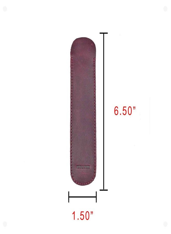 Hide & Drink, Leather Vintage Pen Sleeve, Office & School Essentials, Bookworm Accessories, Handmade :: Sangria - Image 5