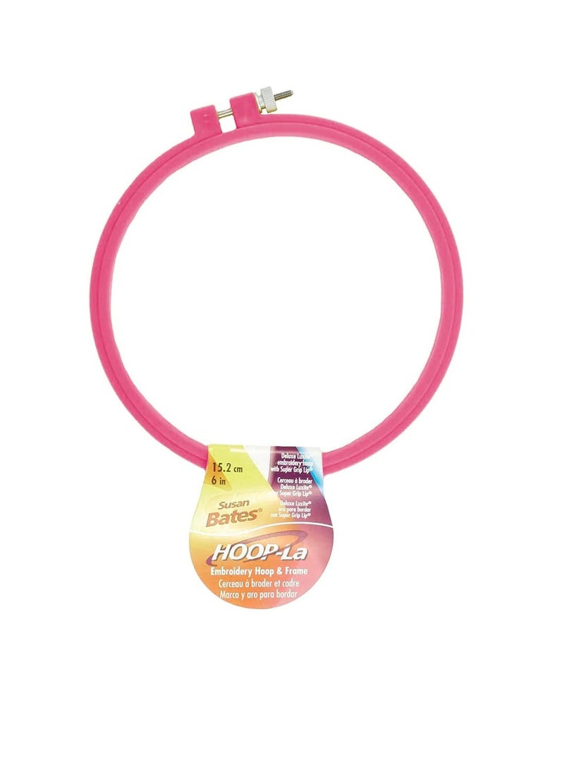 سوزان بيتس هوب لا طارة تطريز 6 بوصة وردي - Image 1