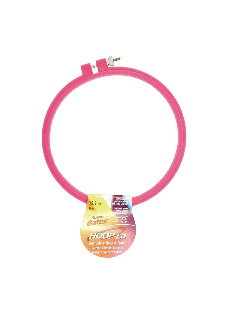 سوزان بيتس هوب لا طارة تطريز 6 بوصة وردي - Image 3