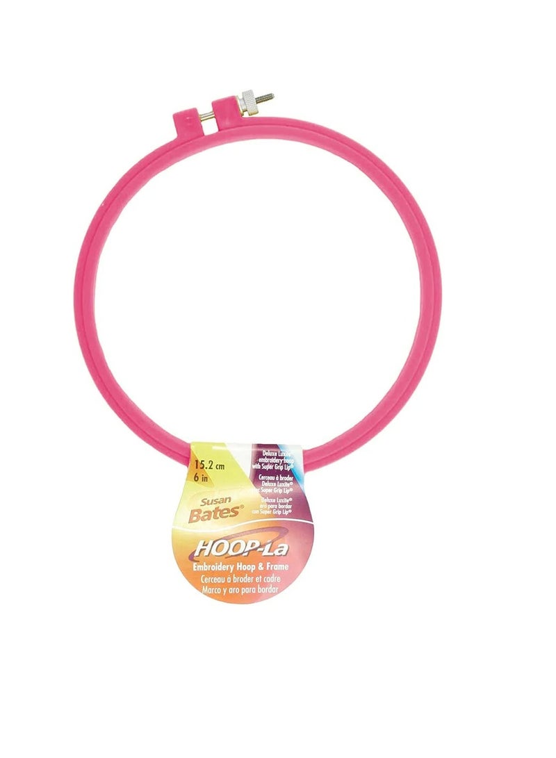 سوزان بيتس هوب لا طارة تطريز 6 بوصة وردي - Image 2