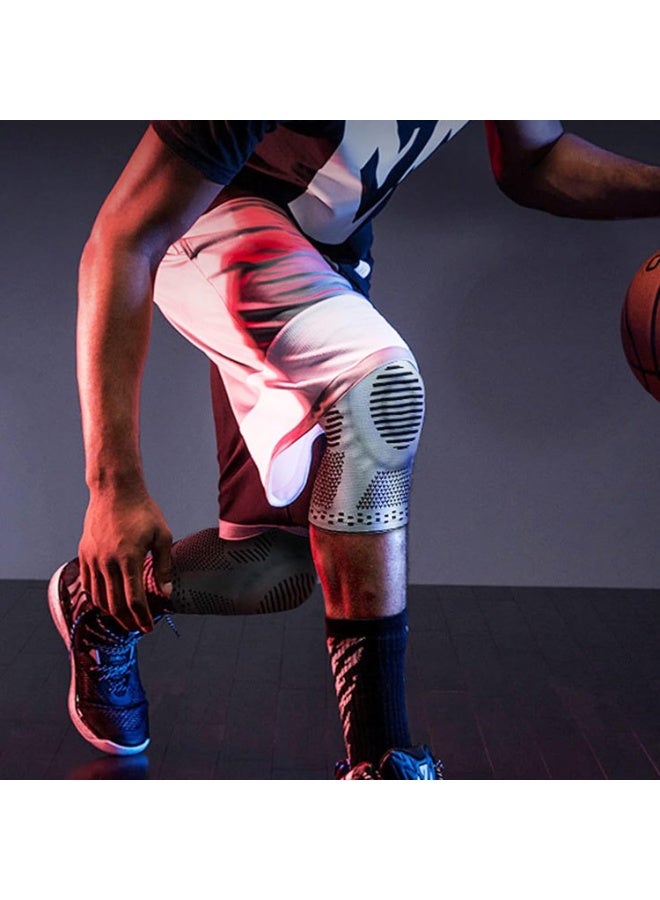 COYO Knee Compression Support Sleeve, Side Springs Stabilizers Knee Brace for Men & Women with Patella Gel Pad & Anti-slip Strips for Meniscus Tear, Arthritis, Sport Joint Pain Relief, Knee Protect, Grey - Image 5