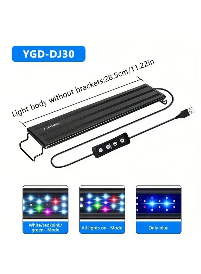ضوء حوض أسماك LED قابل للتعديل الطول نوع أ طيف كامل أوضاع متعددة الألوان يعمل باليو إس بي - Image 1