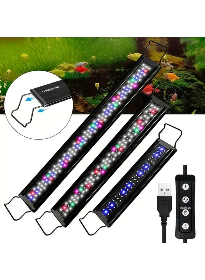 ضوء حوض أسماك LED قابل للتعديل الطول نوع أ طيف كامل أوضاع متعددة الألوان يعمل باليو إس بي - Image 2