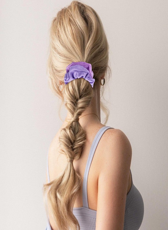 TUCEWP Scrunchies for Women Girls 6Pcs Purple Velvet Scrunchies for Thick Hair Ultra Textured Soft Corduroy Scrunchy Hair Ties Lavender Elastic Hair Bands Ponytail Holders Bulk Cute Hair Accessories - Image 4
