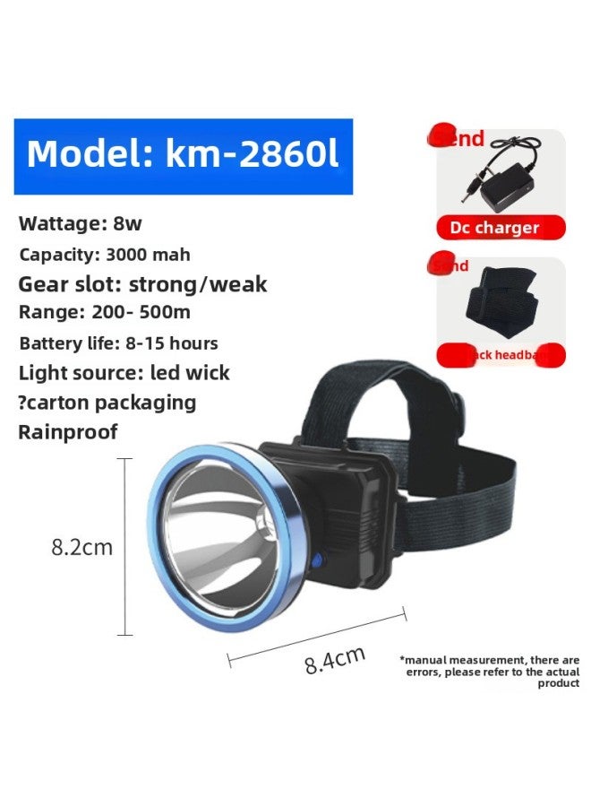 Generic Wholesale Waterproof Headlight Outdoor LED Strong Light Super Bright Head-mounted Long Endurance Night Fishing Long-range Miner Lithium Headlight 