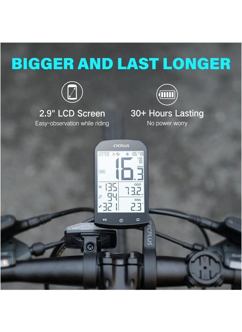 CYCPLUS CYCPLUS M1 GPS Bike Computer Speedometer & Odometer - 2.9" glare-free screen, dynamic GPS, ANT+ sensor support, 30-hour battery life  - Image 4