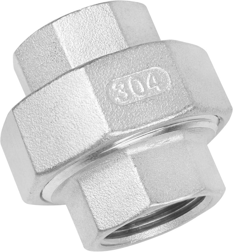 Pysrych Avanty Stainless Steel 304 Cast Pipe Fitting, Union, 1/4" NPT Female - Image 2