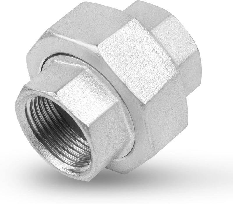 Pysrych Avanty Stainless Steel 304 Cast Pipe Fitting, Union, 1/4" NPT Female - Image 1